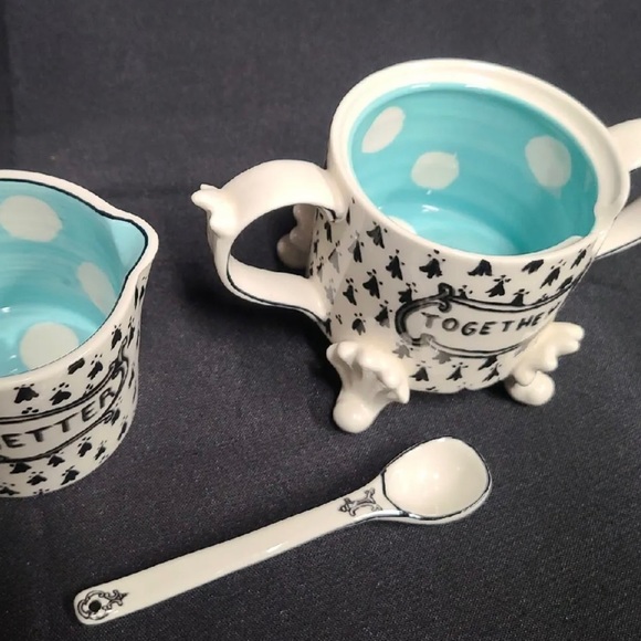 ✨HP✨ NEW VHTF MOLLY HATCH TEAPOT, CREAM/SUGAR BOWL & SPOON SET - Picture 9 of 12